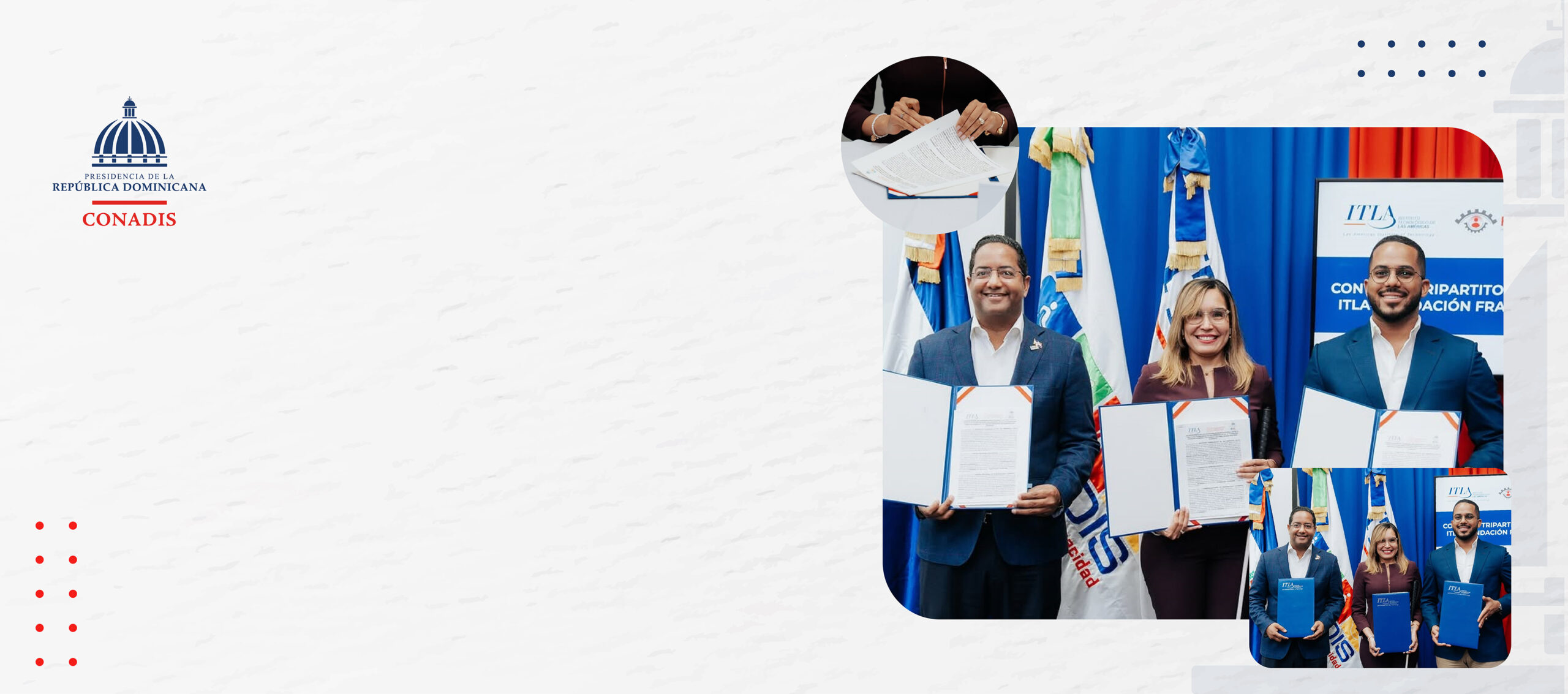 CONADIS, Itla y Fundación Francina firman convenio